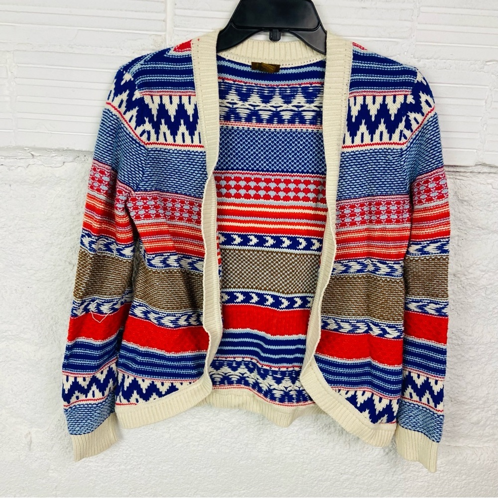 Copper Key Multicolor Patterned knit western open… - image 2